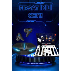 Mey İthalat® Gamer Kulaklık ve Çok Kordonlu Akıllı Saat Gürültü Önleyici GPS Desteği