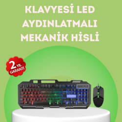 Mey İthalat® Gaming Klavye ve Mouse Seti PG8018 – Dayanıklı Tuşlar, Hızlı Komut