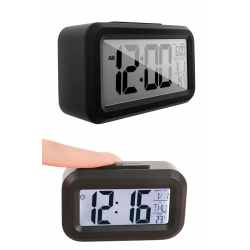 Mey İthalat® Gece Dijital Masa Saati Dijital Alarmlı Led Ekran Pilli Çalar Saat