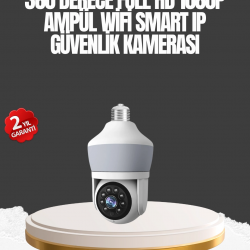 Mey İthalat® Gece Görüşlü Mobil Uygulamalı Akıllı Ampül Kamera