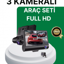 Mey İthalat® Gece Görüşü Destekli, 1080P Full HD Çözünürlüklü Araç İçi Kamera