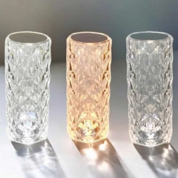 Mey İthalat® Gece Lambası Kristal Lamba Dokunmatik Şarjlı Hediyelik