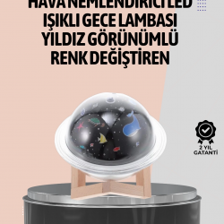 Mey İthalat® Gece lambası özellikli taşınabilir nemlendirici ve aromaterapi cihazı USB girişli