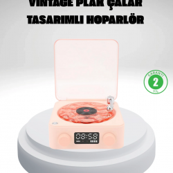 Mey İthalat® Gece Lambası Stereo Bluetooth Hoparlör Dijital Saat Su Dalgası Efektli 3-ü-1 Cihaz