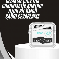 Mey İthalat® Gecikme Önleyici Oyuncu Kulaklığı Bluetooth Bağlantılı ANC Özelliği 5.0 Bluetooth