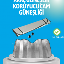Mey İthalat® Gelişmiş Yansıtıcılı Katlanabilir Araç Güneşliği – Alüminyum & Süngerli İzolasyon Teknolojisi
