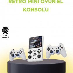 Mey İthalat® Geniş Ekranlı Taşınabilir Retro Oyun Konsolu