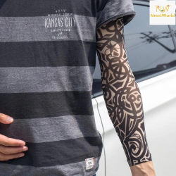 Mey İthalat® Giyilebilir Kol Dövmesi Çorap Dövme 3D Baskılı Kol Bacak Dövme 2 Adet Model 13