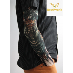 Mey İthalat® Giyilebilir Kol Dövmesi Çorap Dövme 3D Baskılı Kol Bacak Dövme 2 Adet Model 3