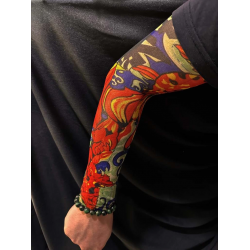 Mey İthalat® Giyilebilir Kol Dövmesi Çorap Dövme 3D Baskılı Kol Bacak Dövme 2 Adet Model 4