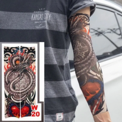 Mey İthalat® Giyilebilir Kol Dövmesi Çorap Dövme 3D Baskılı Kol Bacak Dövme 2 Adet Model 7