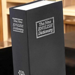 Mey İthalat® Gizli Kasa İngilizce Sözlüğü Kitap Görünümlü Anahtarlı Gizli Mini Çelik Kasa Kilitli