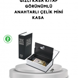 Mey İthalat® Gizli Kitap Kasa – Metal Gövdeli, Anahtarlı