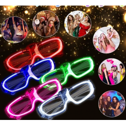 Mey İthalat®  Glow Model 3 Farklı Fonksiyonlu Işıklı Parti Gözlüğü Karışık Renk 12 Adet
