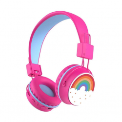 Mey İthalat® Gökkuşağı Desenli Bluetooth Kulak Üstü Kulaklık