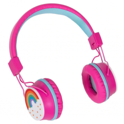 Mey İthalat® Gökkuşağı Desenli Bluetooth Kulak Üstü Kulaklık