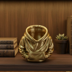 Mey İthalat® Gold Hoodie Kalemlik 10x10 cm Masa Üstü Düzenleyici
