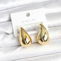 Mey İthalat® Gold Renk Damla Küpe 30 mm