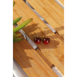 Mey İthalat® Gold Renk Kiraz Model Kadın Küpe