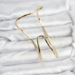 Mey İthalat® Gold Renk Pirinç El Bileziği