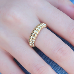 Mey İthalat® Gold Renk Sarmal Model Kadın Yüzük