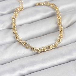 Mey İthalat® Gold Renk Tifani Model Pirinç Kadın Bileklik