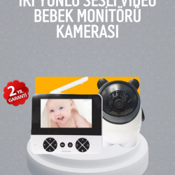 Mey İthalat® Görüntülü Bebek Monitörü 4.3 İnç Ekran ve Sesli İletişim