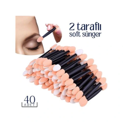 Mey İthalat® Göz Farı Süngeri 40’lı Paket – Çift Uçlu, Profesyonel Makyaj Aplikatörü