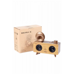 Mey İthalat® Gramafon Radyo Bluetooth Hoparlör Nostaljik Radyo FM Radyo