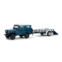 Mey İthalat® 1/64 Hitch & Tow Series 31 - 1961 Nissan Patrol Hard Top with Utility Trailer
