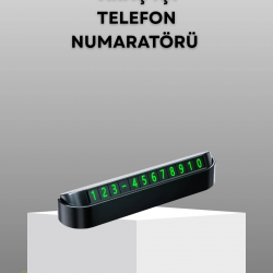 Mey İthalat® Gri Alüminyum Araç İçi Telefon Numaratörü – Dayanıklı, Modern ve Net Görünürlük Sağlayan Tasarım