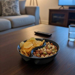 Mey İthalat® Gri Çerezlik 4’lü Set Şık ve Minimal Masa Üstü Kullanım