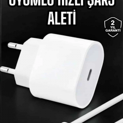 Mey İthalat® Güç Adaptörü ve Kablosu Şarj Aleti 15/15 Pro Max Uyumlu Hızlı Şarj