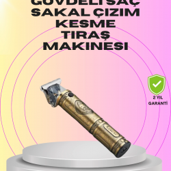 Mey İthalat® Güçlü Motorlu, 4 Kılavuz Taraklı Kompakt Saç Kesme Makinesi – Uzun Pil Ömürlü