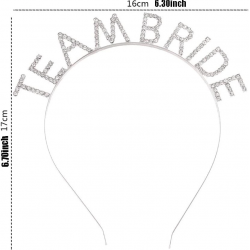 Mey İthalat® Gümüş Kaplama Kristal Taşlı Team Bride Taç 16x17 cm