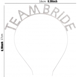 Mey İthalat® Gümüş Kaplama Kristal Taşlı Team Bride Taç 16x17 cm