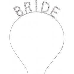 Mey İthalat® Gümüş Renk Bekarlığa Veda Kristal Taş Bride Tacı İthal 16x10 cm