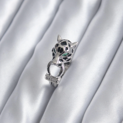 Mey İthalat® Gümüş Renk Kaplan Model Zirkon Taş Detay VİP Kadın Yüzük