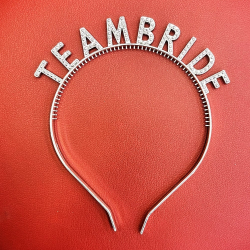 Mey İthalat® Gümüş Renk Team Bride Taç Plastik – Gelin ve Nedime Tacı