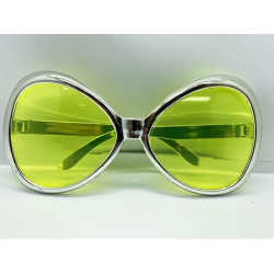 Mey İthalat® Gümüş Renk Yeşilçam Nostalji 80li Yıllar 90lı Yıllar Parti Gözlüğü  7x16 cm