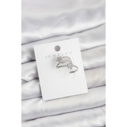 Mey İthalat® Gümüş Renk Zirkon Taşlı Yıldız Model Kıkırdak Earcuff Küpe
