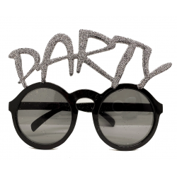 Mey İthalat® Gümüş Simli Party Yazılı Parti Gözlüğü Show 15x7 cm