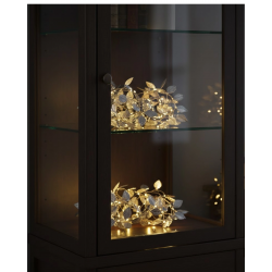 Mey İthalat® Gümüş Yaprak Tasarımlı LED Işık Pilli Ev ve Vitrin Dekoru