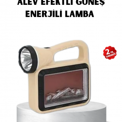Mey İthalat® Güneş Enerjili Alev Efektli Lamba COB Led Su Geçirmez Çok Fonksiyonlu