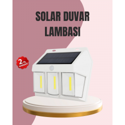 Mey İthalat® Güneş Enerjili Bahçe ve Duvar Aydınlatma – BK-618-3 LED Lamba