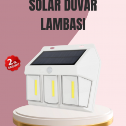 Mey İthalat® Güneş Enerjili Bahçe ve Duvar Aydınlatma – BK-618-3 LED Lamba