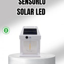 Mey İthalat® Güneş Enerjili Dış Mekan Sensörlü Duvar Lambası IP65 Su Geçirmez