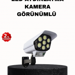 Mey İthalat® Güneş Enerjili Güvenlik Işığı Dış Mekan 5 Eksen Ayarlı ve PIR Hareket Sensörlü