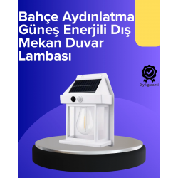 Mey İthalat® Güneş Enerjili Hareket Sensörlü Duvar Lambası