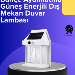 Mey İthalat® Güneş Enerjili Hareket Sensörlü Duvar Lambası